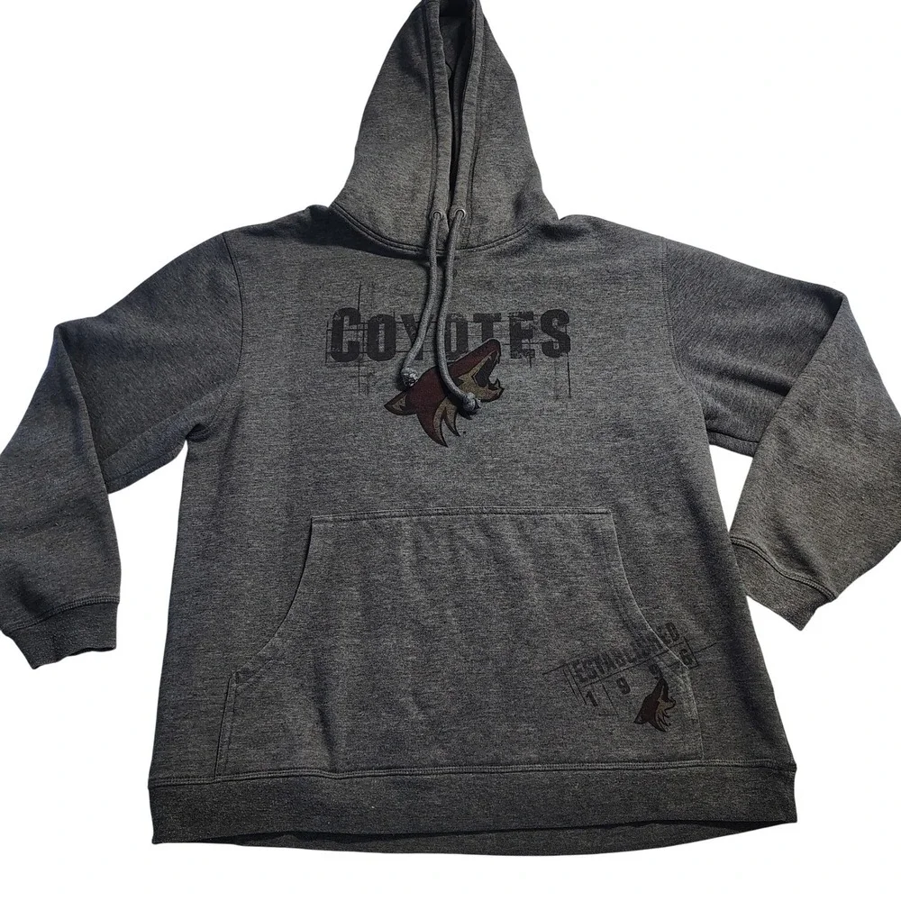 Arizona Coyotes NHL Hockey Pullover Hoodie Gray Established 1996 Men's XL - Picture 1 of 9